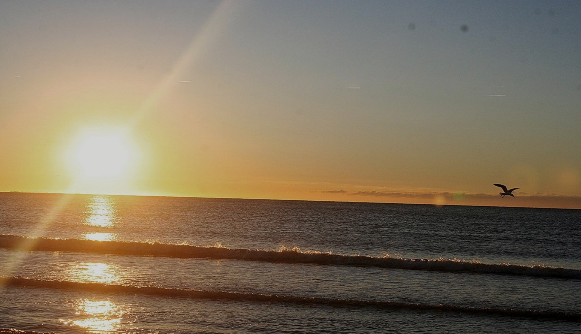 Coucher de soleil sur la mer